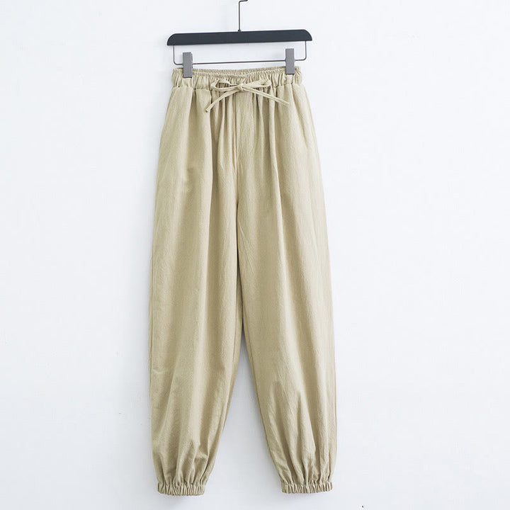 Buddha Stones無地コットンリネンカジュアルメンズハーレムパンツ（ポケット付き） - 小麦 - US/UK/AU44、 EU54 (4XL) - image 8