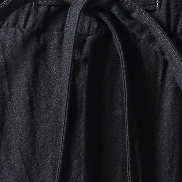 Buddha Stones無地コットンリネンカジュアルメンズハーレムパンツ（ポケット付き） - image 3