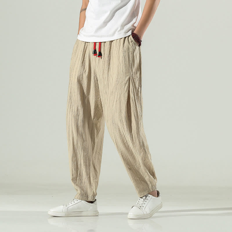 Buddha Stonesコットン メンズ ドローストリング ハーレムパンツ ポケット付き - コーンシルク - US/UK/AU46、 EU56 (5XL) - image 1