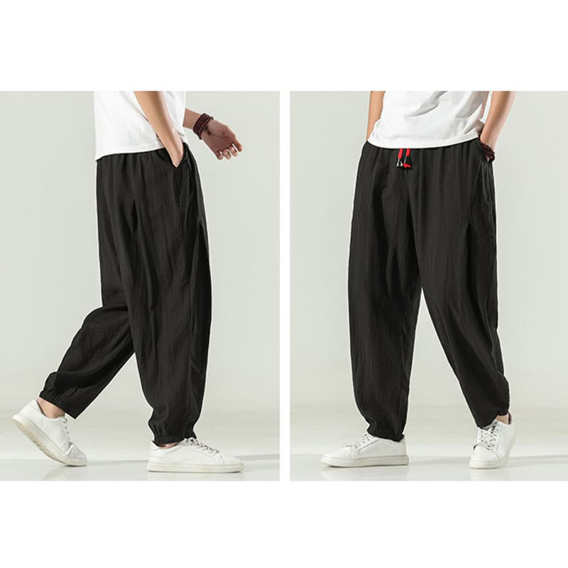 Buddha Stonesコットン メンズ ドローストリング ハーレムパンツ ポケット付き - image 27