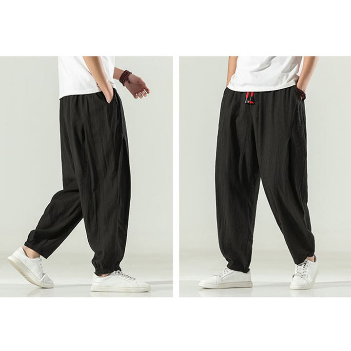 Buddha Stonesコットン メンズ ドローストリング ハーレムパンツ ポケット付き - image 27