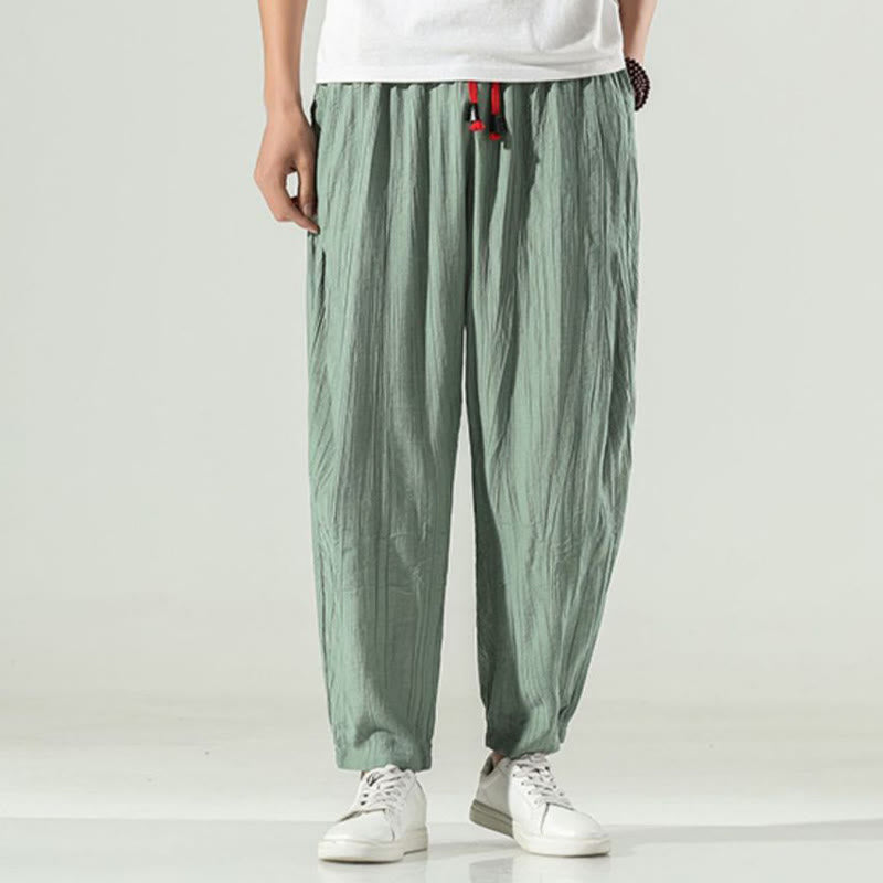 Buddha Stonesコットン メンズ ドローストリング ハーレムパンツ ポケット付き - image 10