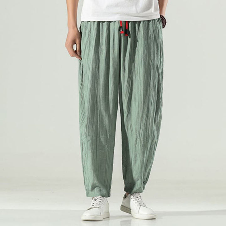 Buddha Stonesコットン メンズ ドローストリング ハーレムパンツ ポケット付き - image 10