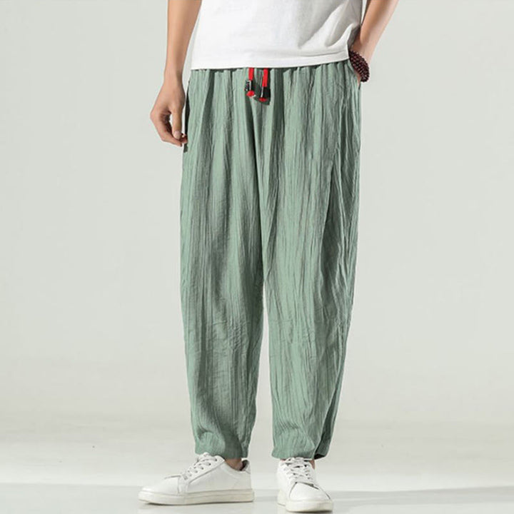 Buddha Stonesコットン メンズ ドローストリング ハーレムパンツ ポケット付き - image 14