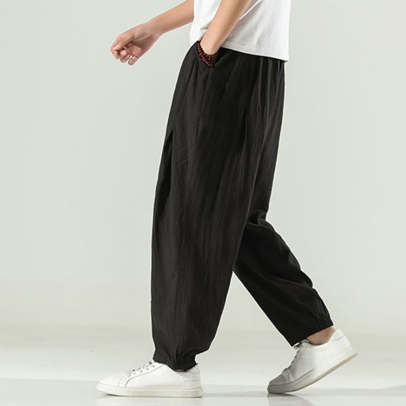 Buddha Stonesコットン メンズ ドローストリング ハーレムパンツ ポケット付き - image 19