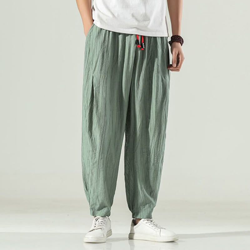 Buddha Stonesコットン メンズ ドローストリング ハーレムパンツ ポケット付き - image 13