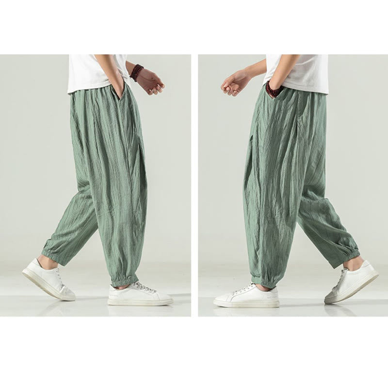 Buddha Stonesコットン メンズ ドローストリング ハーレムパンツ ポケット付き - image 15