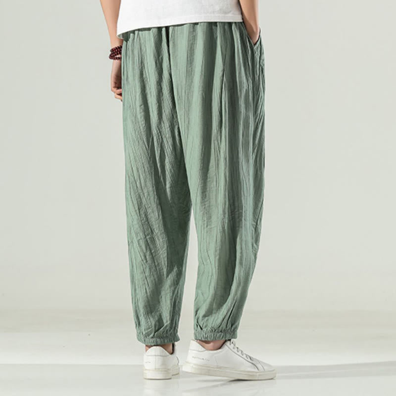 Buddha Stonesコットン メンズ ドローストリング ハーレムパンツ ポケット付き - image 11