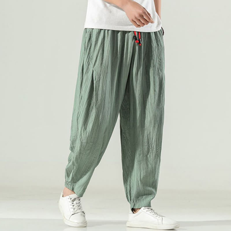 Buddha Stonesコットン メンズ ドローストリング ハーレムパンツ ポケット付き - image 12