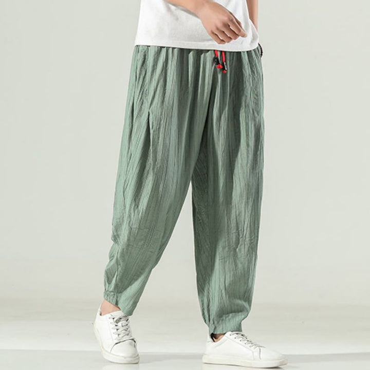 Buddha Stonesコットン メンズ ドローストリング ハーレムパンツ ポケット付き - image 12