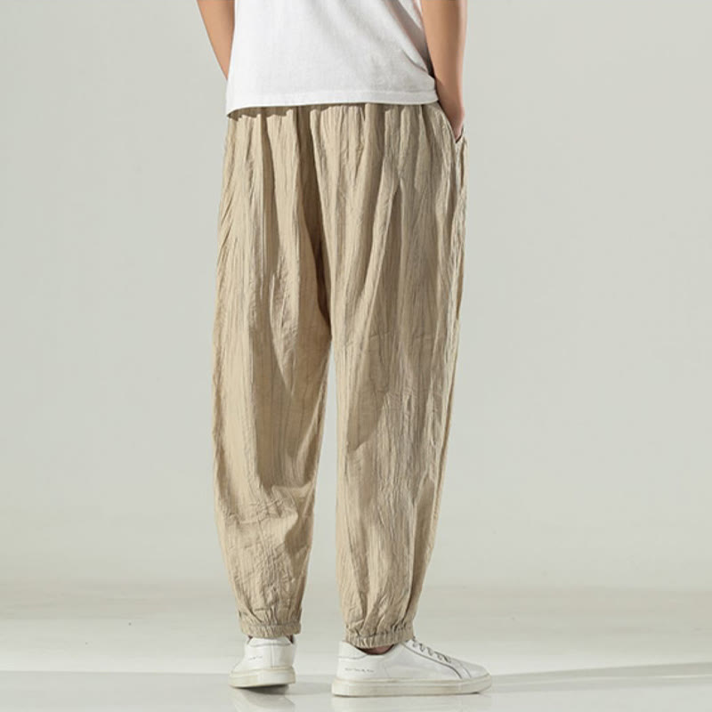 Buddha Stonesコットン メンズ ドローストリング ハーレムパンツ ポケット付き - image 3
