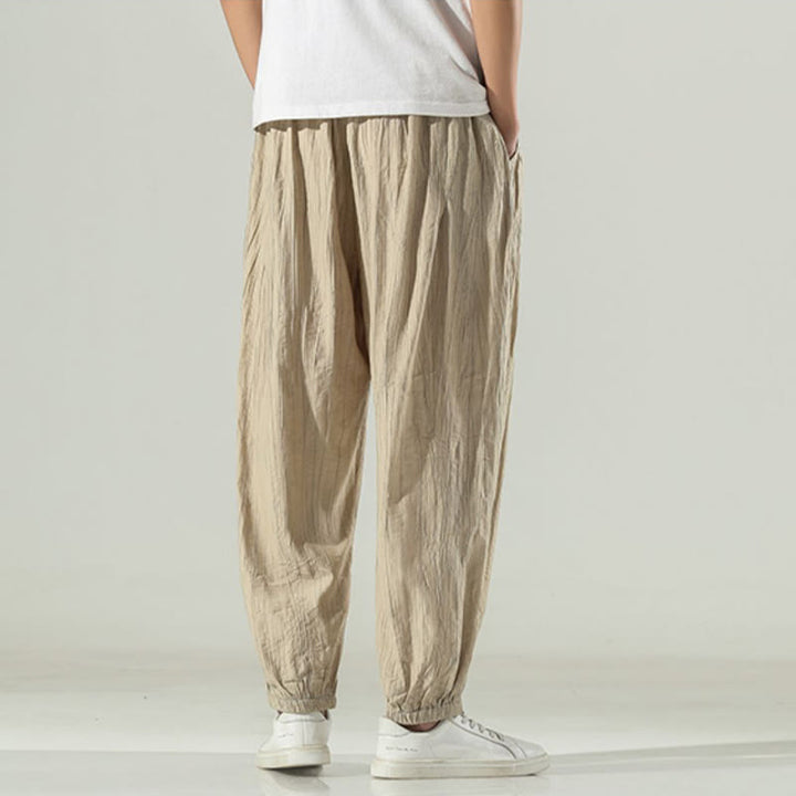 Buddha Stonesコットン メンズ ドローストリング ハーレムパンツ ポケット付き - image 3