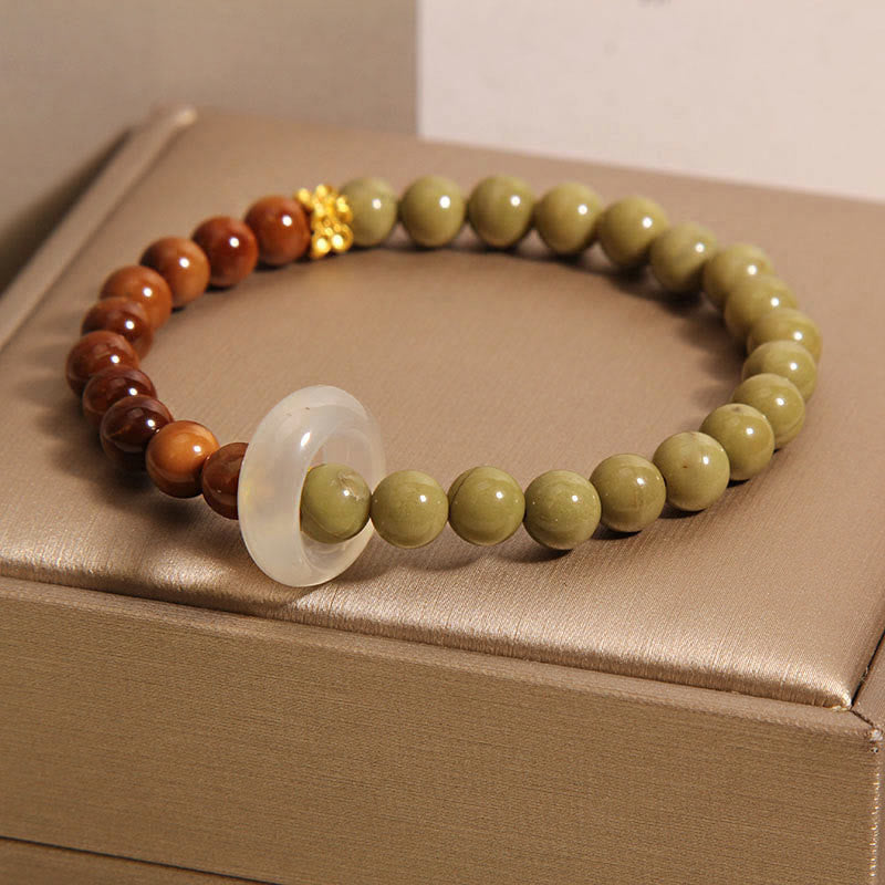 Buddha Stones天然アラシャン瑪瑙クカシードエンカレッジブレスレット