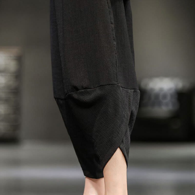 Buddha Stonesサマーソリッドメンズコットンリネンクロップドパンツ（ポケット付き） - image 36
