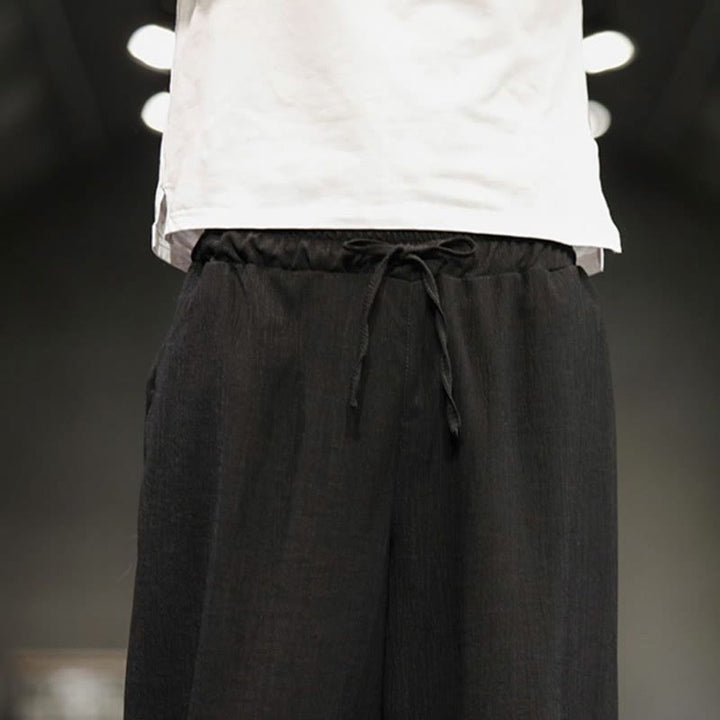 Buddha Stonesサマーソリッドメンズコットンリネンクロップドパンツ（ポケット付き） - image 34