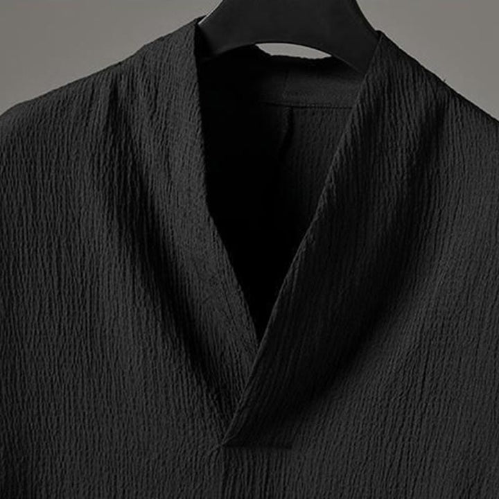 Buddha Stones無地 七分袖シャツ カジュアルパンツ 服 メンズ セット