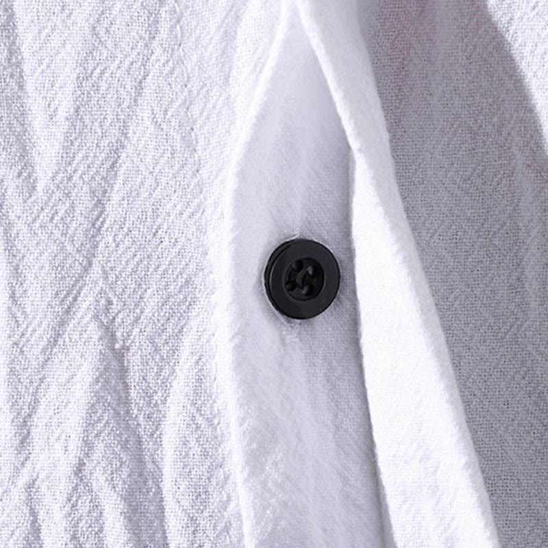 Buddha Stonesサマー メンズ ハーフスリーブ ボタン コットンシャツ - image 8