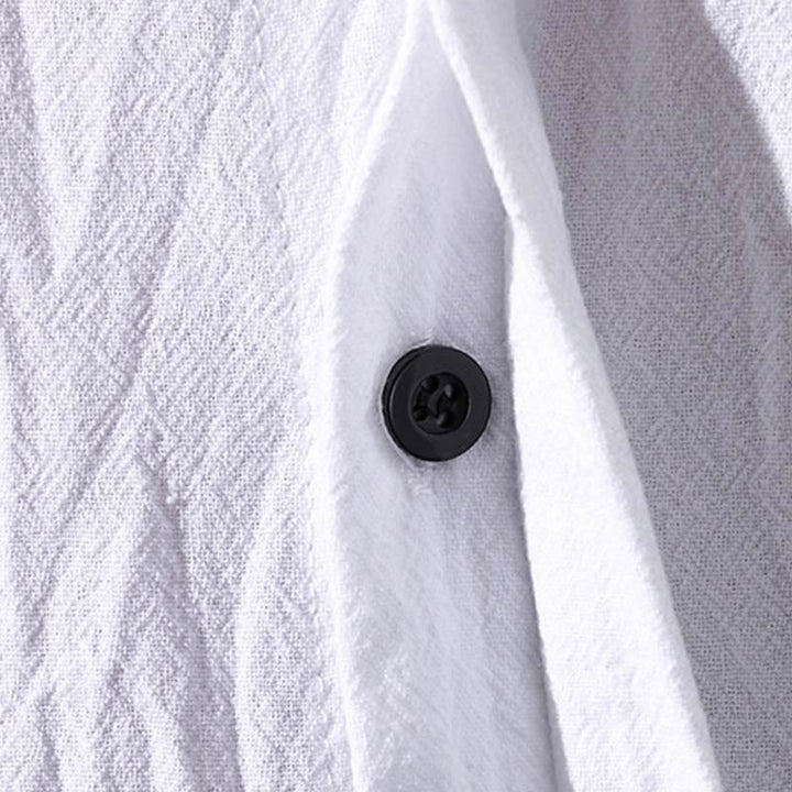 Buddha Stonesサマー メンズ ハーフスリーブ ボタン コットンシャツ - image 8