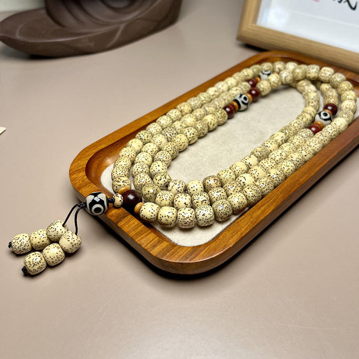 Buddha Stones108 個入りMalaビーズ 菩提樹種 ビーズ 邪悪な霊を寄せ付けないブレスレット
