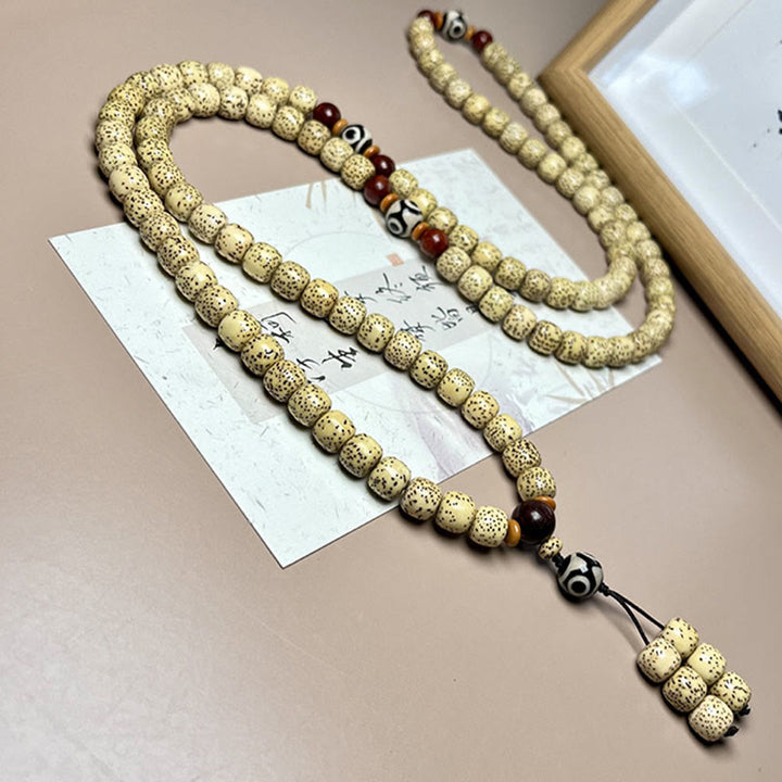Buddha Stones108 個入りMalaビーズ 菩提樹種 ビーズ 邪悪な霊を寄せ付けないブレスレット