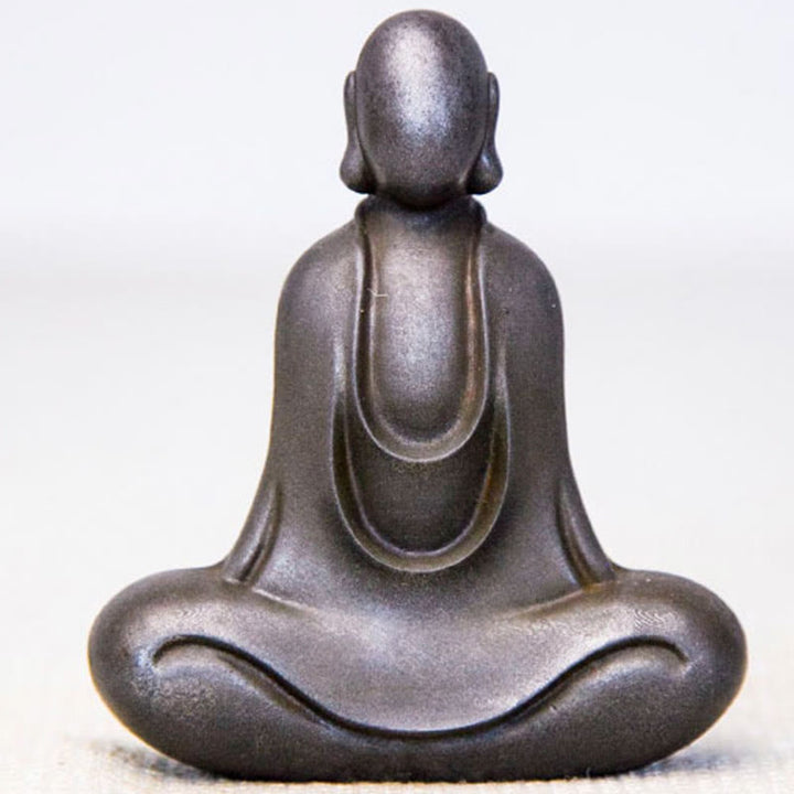 Buddha Stonesチベット仏 鉄粉 錆 鋳造 樹脂 像 デスク装飾 - 仏像 10×8.5×2.6cm - 磨き上げられたバージョン - image 21