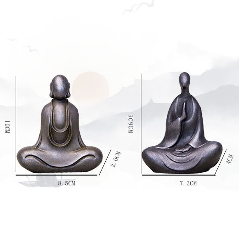 Buddha Stonesチベット仏 鉄粉 錆 鋳造 樹脂 像 デスク装飾 - image 29