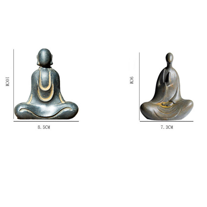 Buddha Stonesチベット仏 鉄粉 錆 鋳造 樹脂 像 デスク装飾