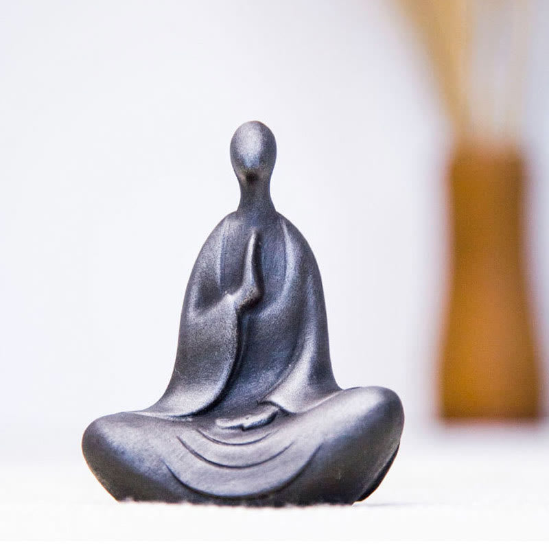 Buddha Stonesチベット仏 鉄粉 錆 鋳造 樹脂 像 デスク装飾 - image 10