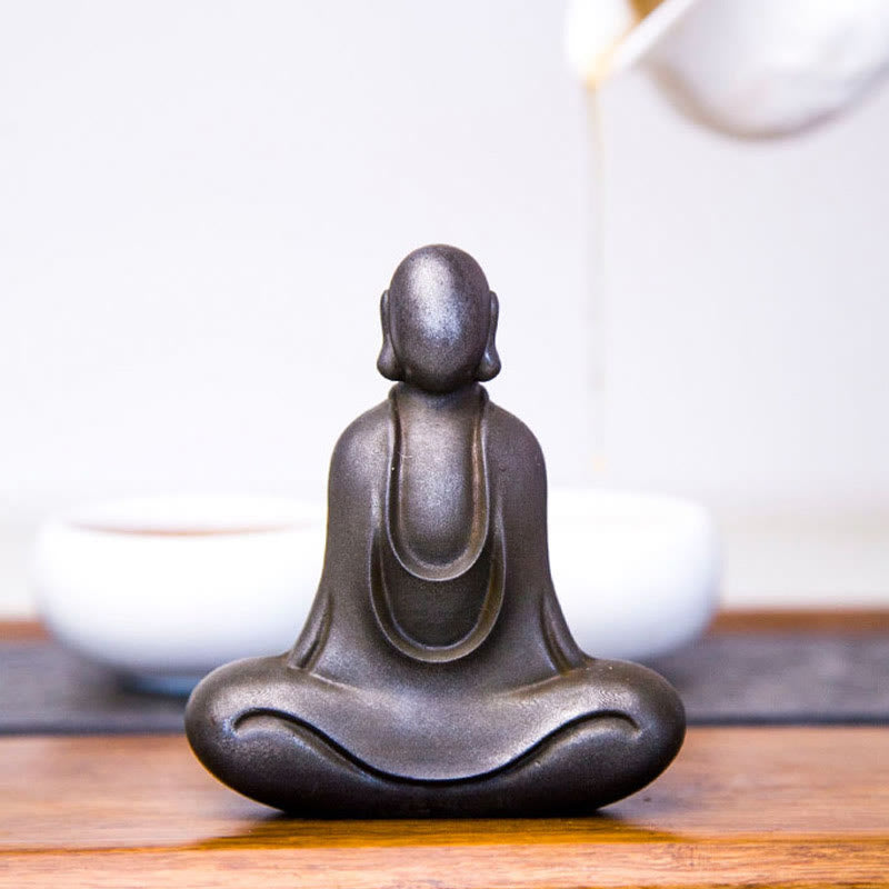 Buddha Stonesチベット仏 鉄粉 錆 鋳造 樹脂 像 デスク装飾 - image 22