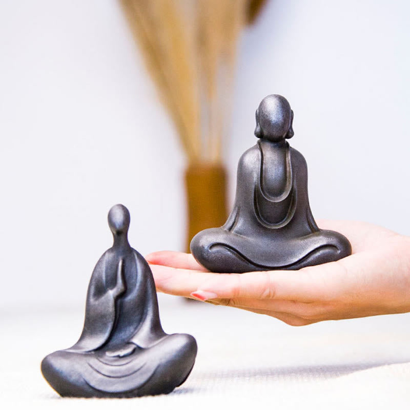 Buddha Stonesチベット仏 鉄粉 錆 鋳造 樹脂 像 デスク装飾 - image 30