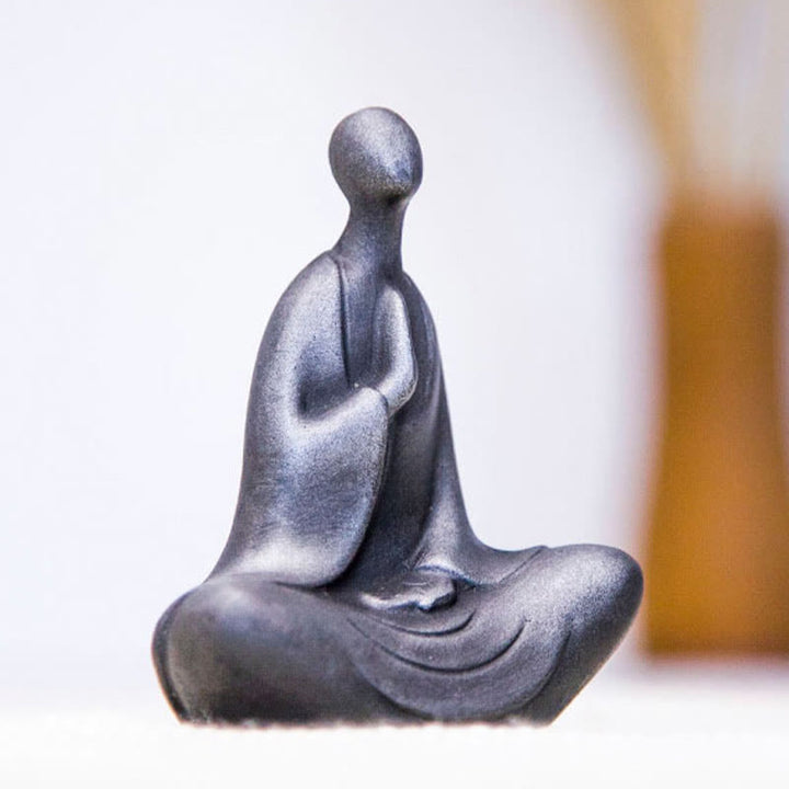 Buddha Stonesチベット仏 鉄粉 錆 鋳造 樹脂 像 デスク装飾 - image 8