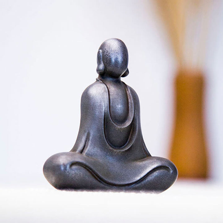 Buddha Stonesチベット仏 鉄粉 錆 鋳造 樹脂 像 デスク装飾 - image 24