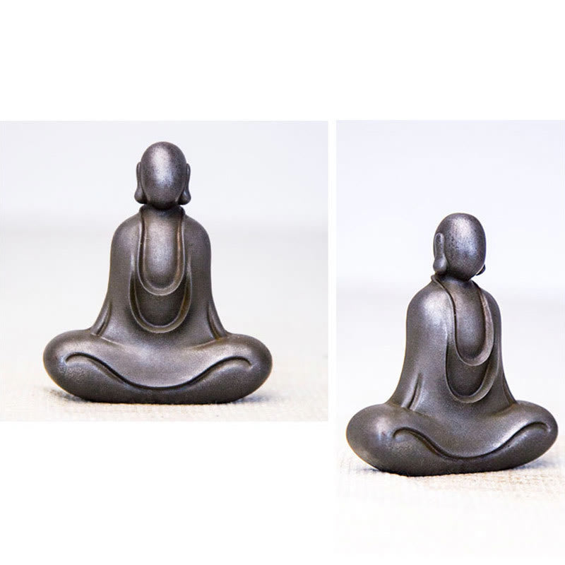 Buddha Stonesチベット仏 鉄粉 錆 鋳造 樹脂 像 デスク装飾
