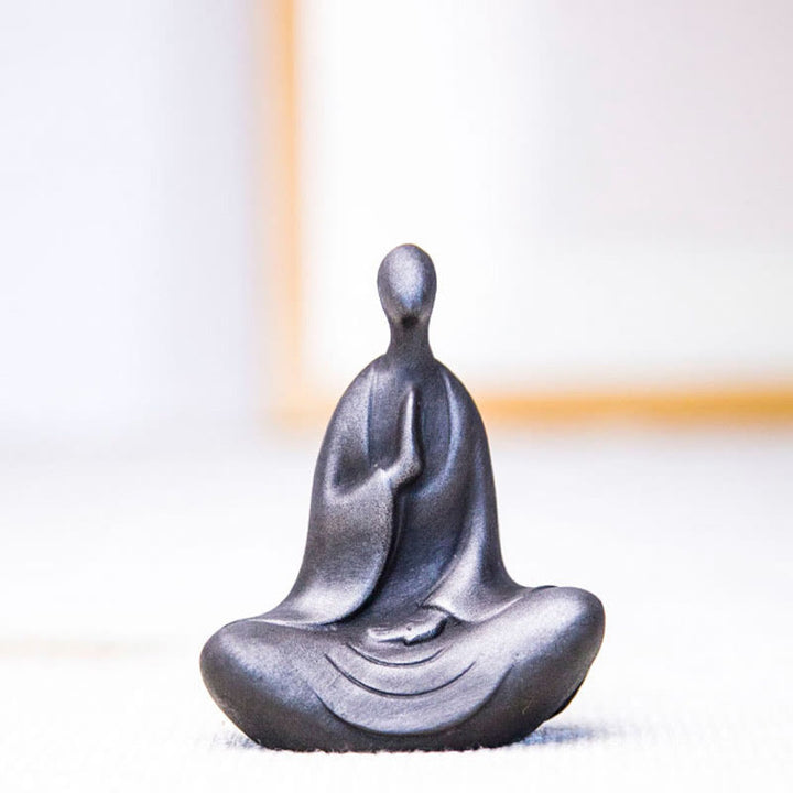 Buddha Stonesチベット仏 鉄粉 錆 鋳造 樹脂 像 デスク装飾 - image 9