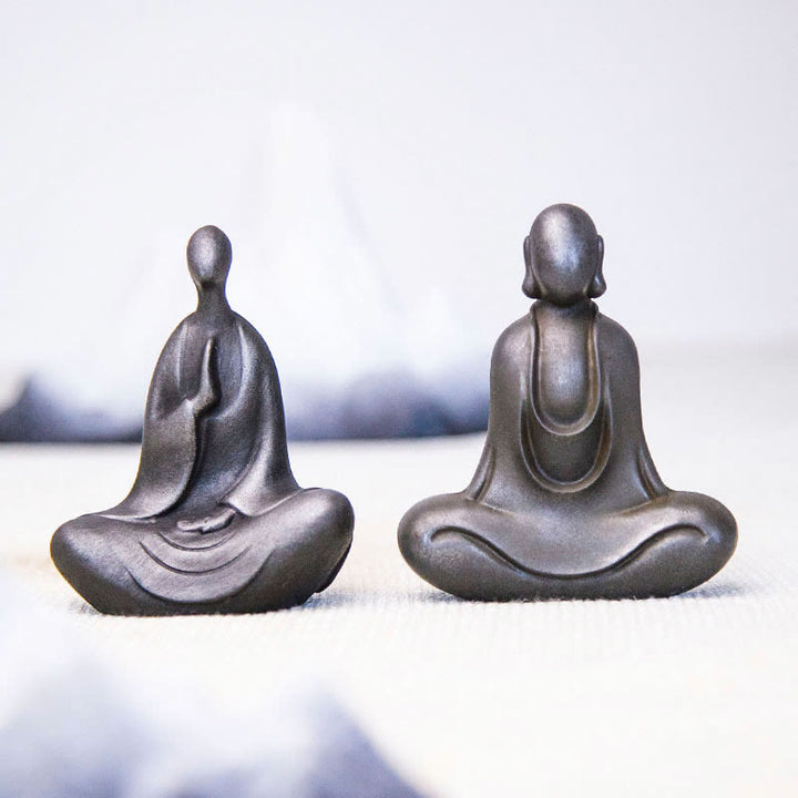 Buddha Stonesチベット仏 鉄粉 錆 鋳造 樹脂 像 デスク装飾 - image 31