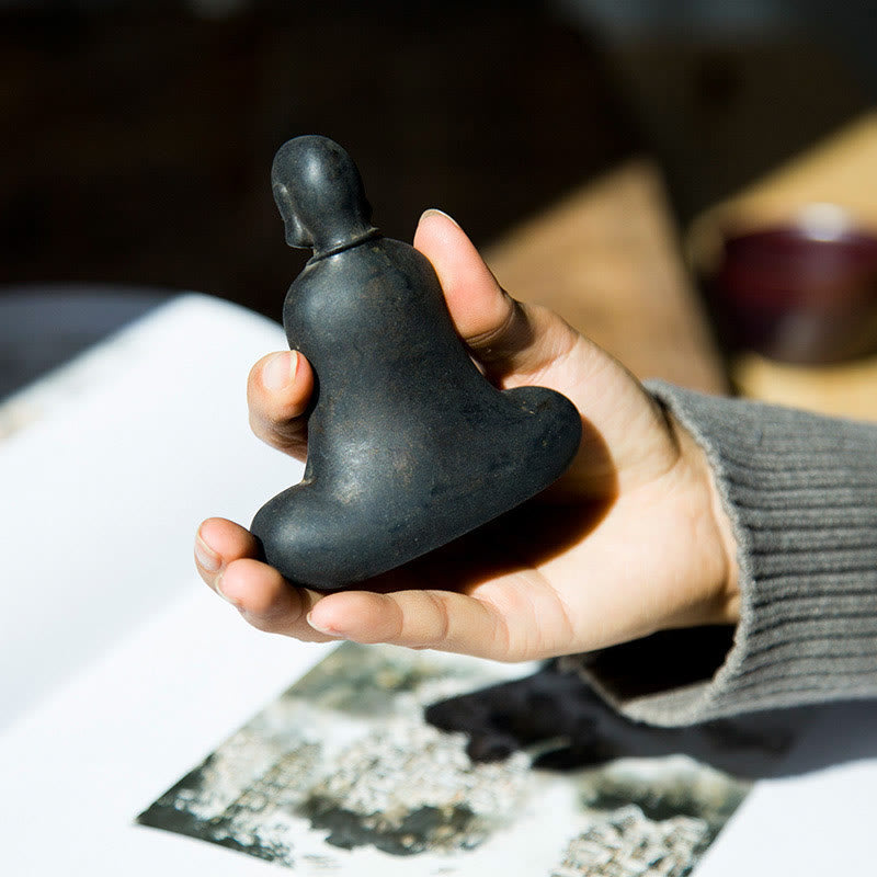 Buddha Stonesチベット仏 鉄粉 錆 鋳造 樹脂 像 デスク装飾 - image 14