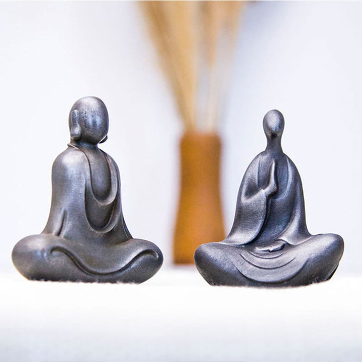 Buddha Stonesチベット仏 鉄粉 錆 鋳造 樹脂 像 デスク装飾