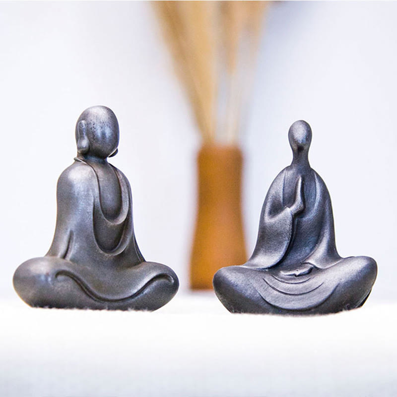 Buddha Stonesチベット仏 鉄粉 錆 鋳造 樹脂 像 デスク装飾 - image 32