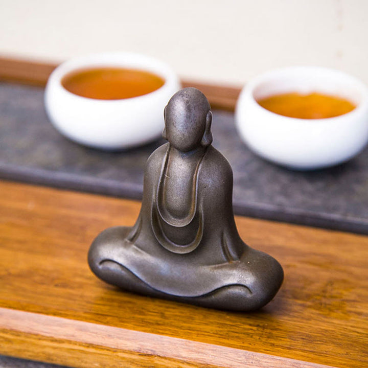 Buddha Stonesチベット仏 鉄粉 錆 鋳造 樹脂 像 デスク装飾 - image 23