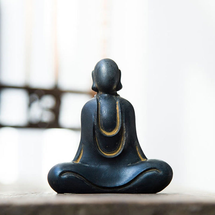 Buddha Stonesチベット仏 鉄粉 錆 鋳造 樹脂 像 デスク装飾 - image 12