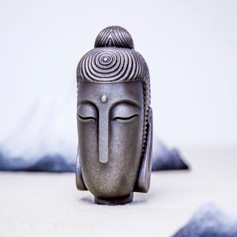 Buddha Stones目を閉じて瞑想する仏像 鉄粉錆鋳造樹脂像 室内装飾 - image 21