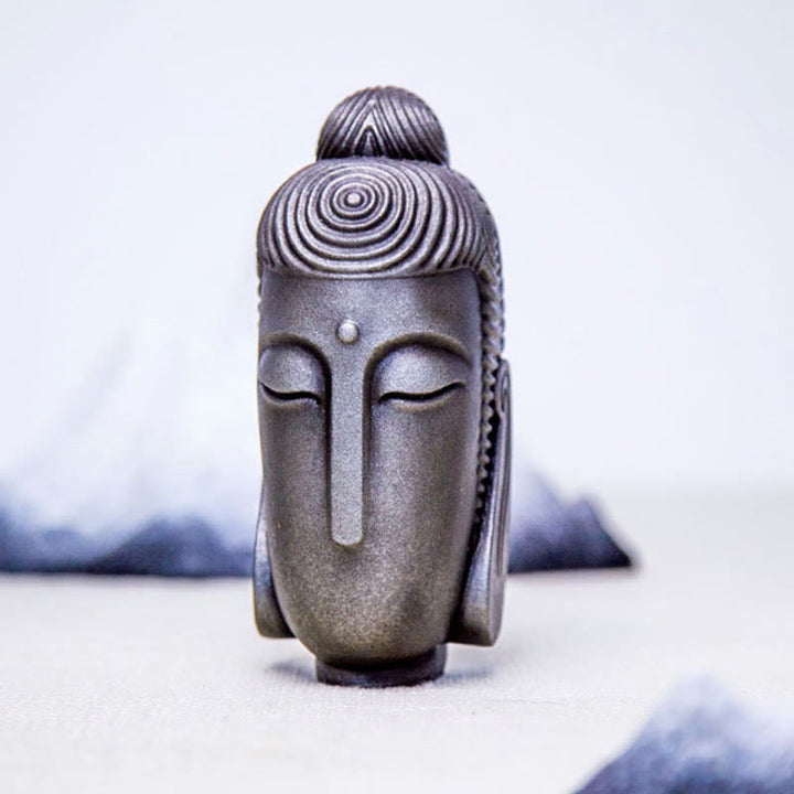 Buddha Stones目を閉じて瞑想する仏像 鉄粉錆鋳造樹脂像 室内装飾 - image 21