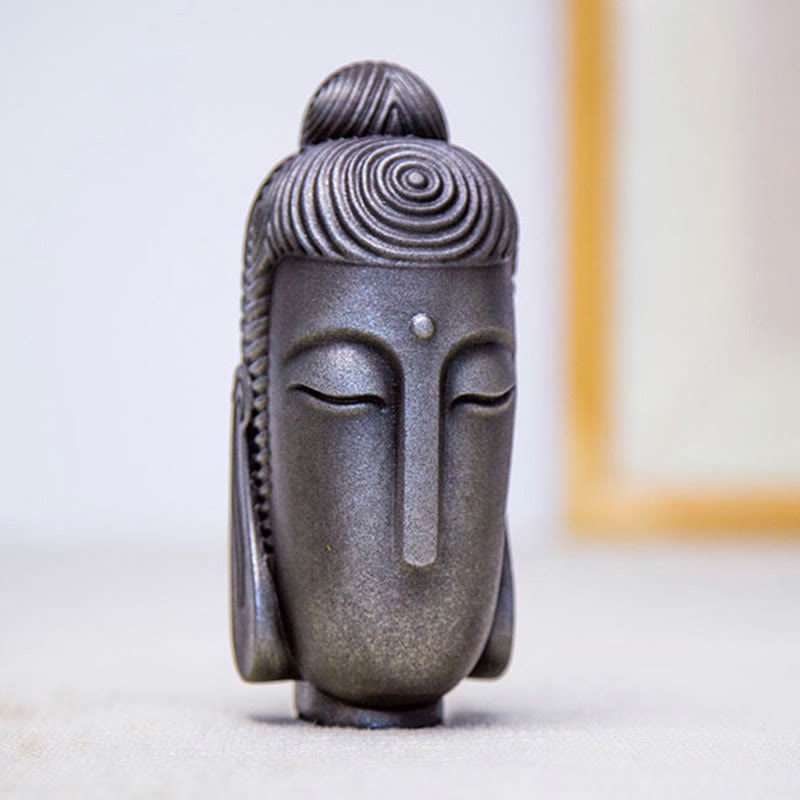 Buddha Stones目を閉じて瞑想する仏像 鉄粉錆鋳造樹脂像 室内装飾 - image 18