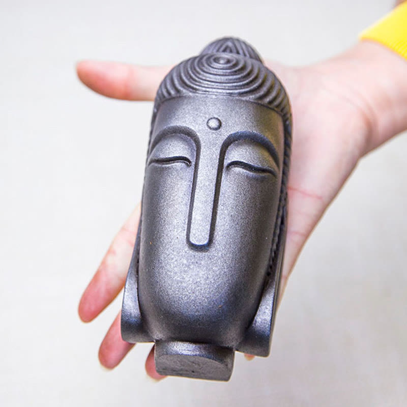 Buddha Stones目を閉じて瞑想する仏像 鉄粉錆鋳造樹脂像 室内装飾 - image 17