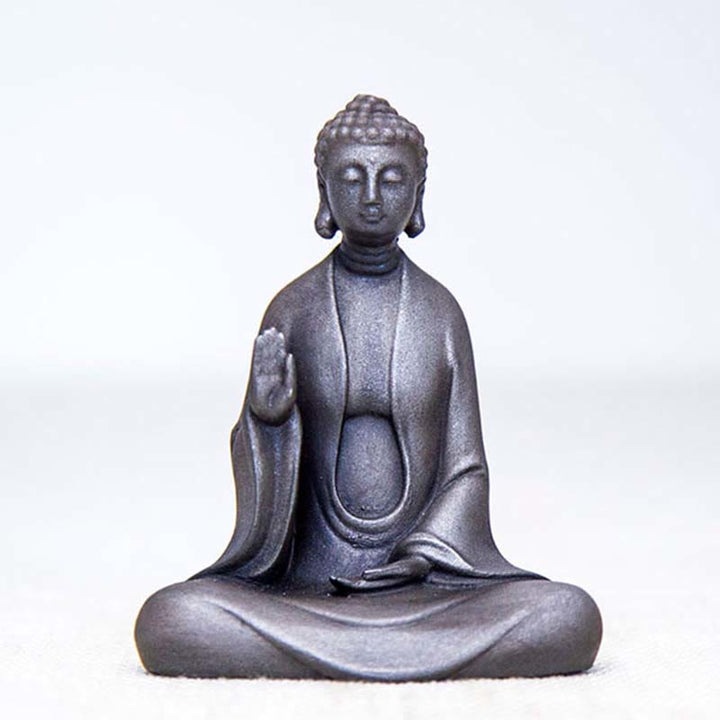 Buddha Stones手作り 瞑想 釈迦牟尼仏 鉄粉 錆 鋳造 樹脂 像 装飾