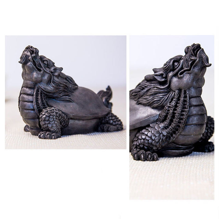 Buddha Stones手作り 龍 亀 鉄粉 錆 鋳造 樹脂 像 家の装飾