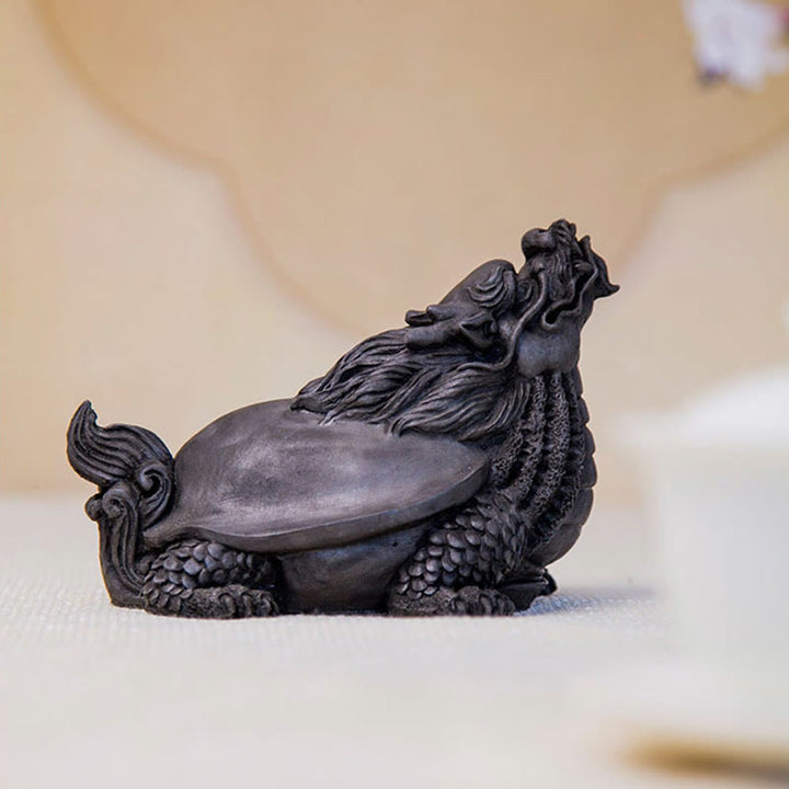 Buddha Stones手作り 龍 亀 鉄粉 錆 鋳造 樹脂 像 家の装飾