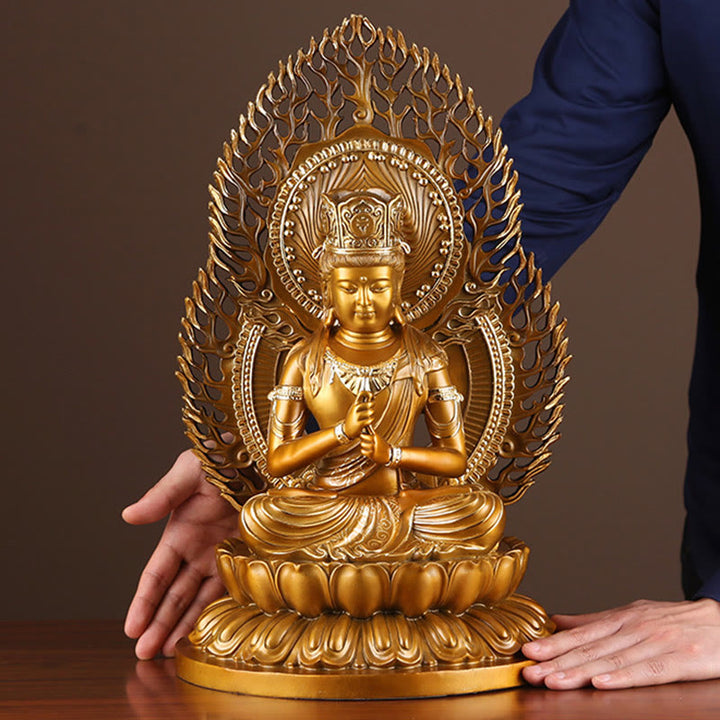Buddha Stones如来仏像 静寂の銅像 家へのお供え装飾
