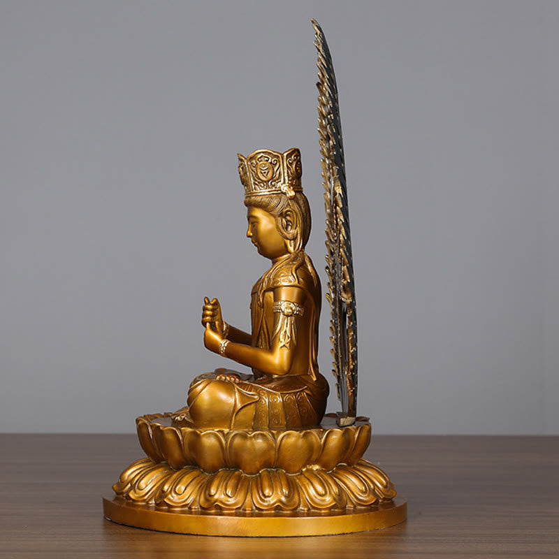 Buddha Stones如来仏像 静寂の銅像 家へのお供え装飾