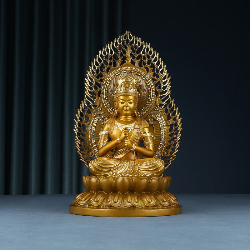 Buddha Stones如来仏像 静寂の銅像 家へのお供え装飾 - 仏像 25×24×42cm - image 0